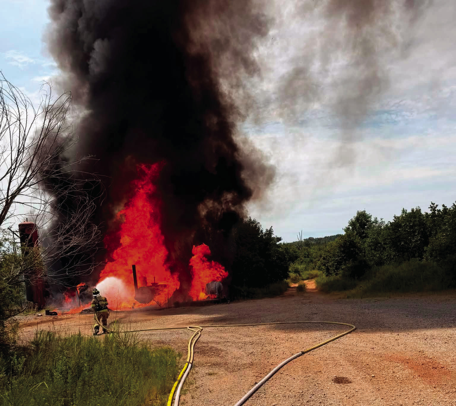 Tank battery fire takes toll on firefighters and equipment