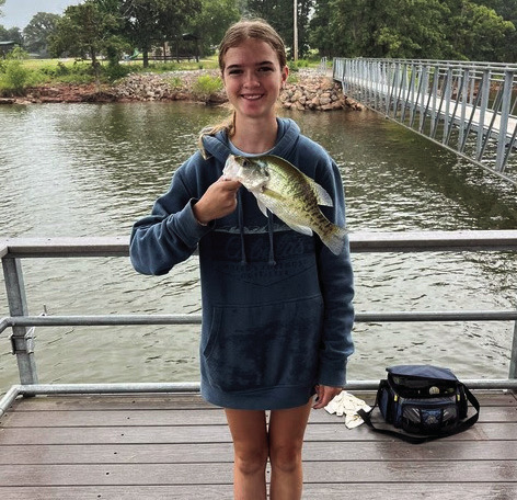 Carly Curtis with a crappie caught at Lake Thunderbird.