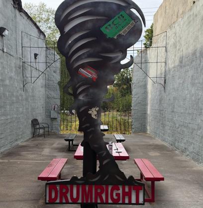 A new feature has been installed in Drumright’s pocket park