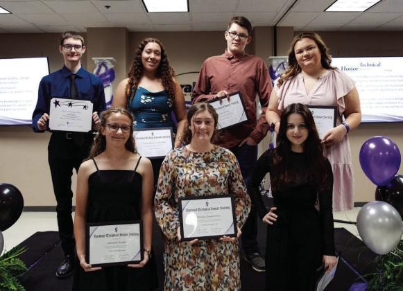 Photo: Students at the Central Tech Sapulpa campus being inducted into the National Technical Honors Society. Back Rowfrom left, Noah Pykiet, Network Security and Administration, Glenpool; Victoria Castillo Smith, Cosmetology, Tulsa; Colton Walker, Criminal Justice, Bristow; Isabella Marie Johns, Cosmetology, Bristow; Front Row from left, Aubrianna Bardgett, Criminal Justice, Olive; Miranda Danielle Dorse, Pharmacy Technician, EPIC.
