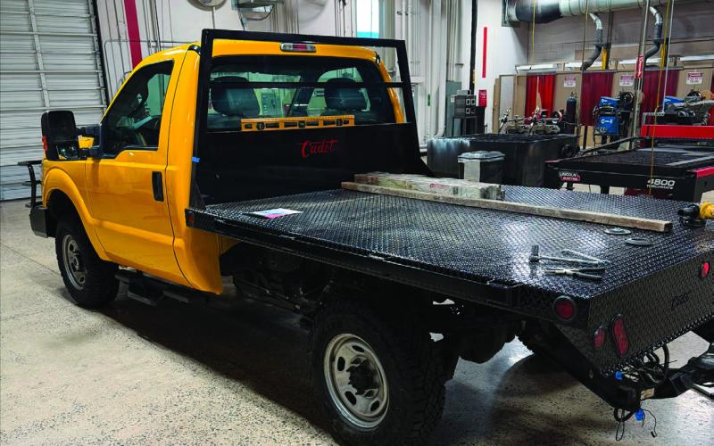 Central Tech welding students installed a flatbed on Cleveland Fire Department’s Brush Two truck.