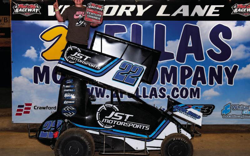 Sand Springs' Ryker Jones takes A feature at Port City Raceway