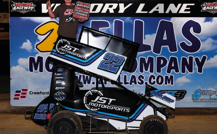 Sand Springs' Ryker Jones takes A feature at Port City Raceway